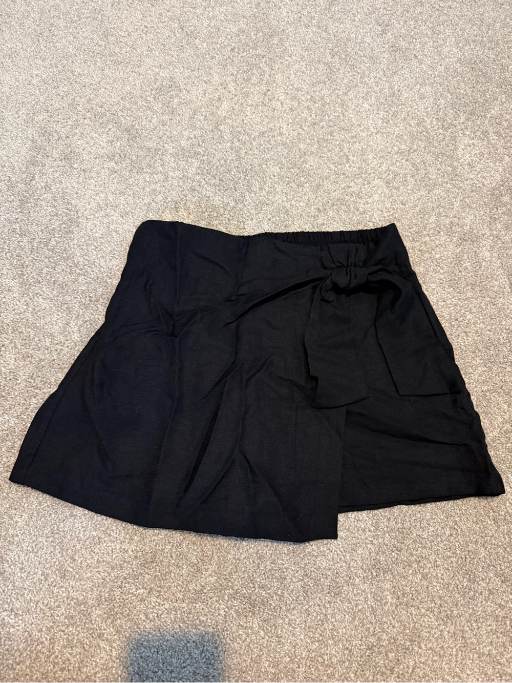 Staccato Black Faux Tie-Waist Skort